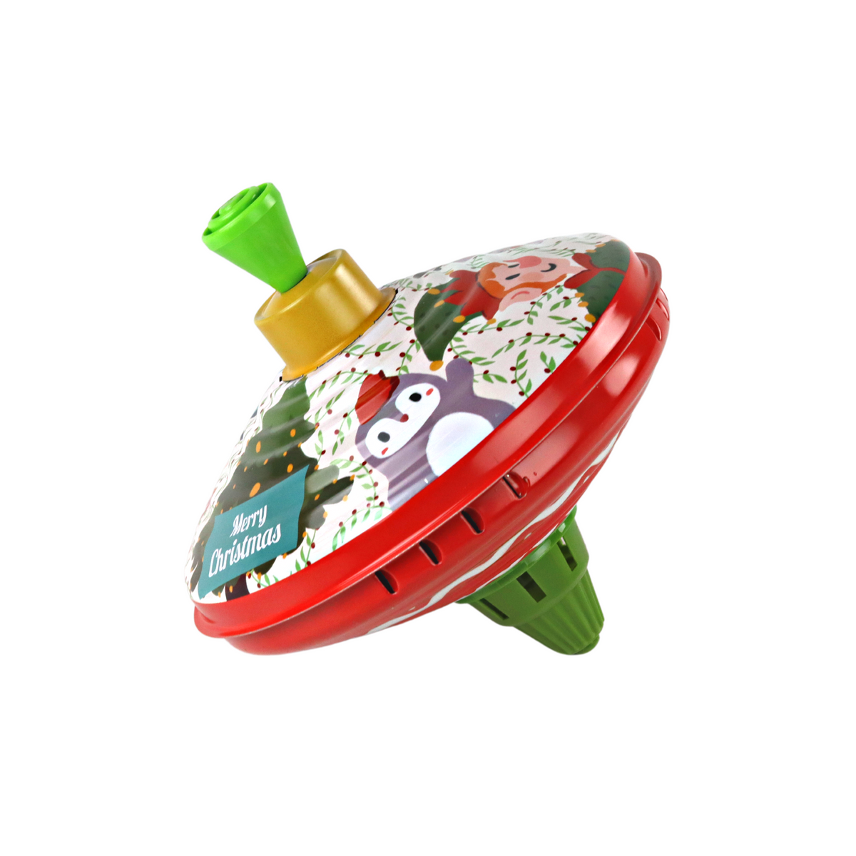 Bączek Metalowy Wirujący Święty Mikołaj Zabawka Tr