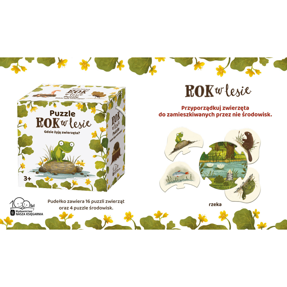 PUZZLE PUCIO ROK W LESIE GDZIE ŻYJĄ ZWIERZĘTA