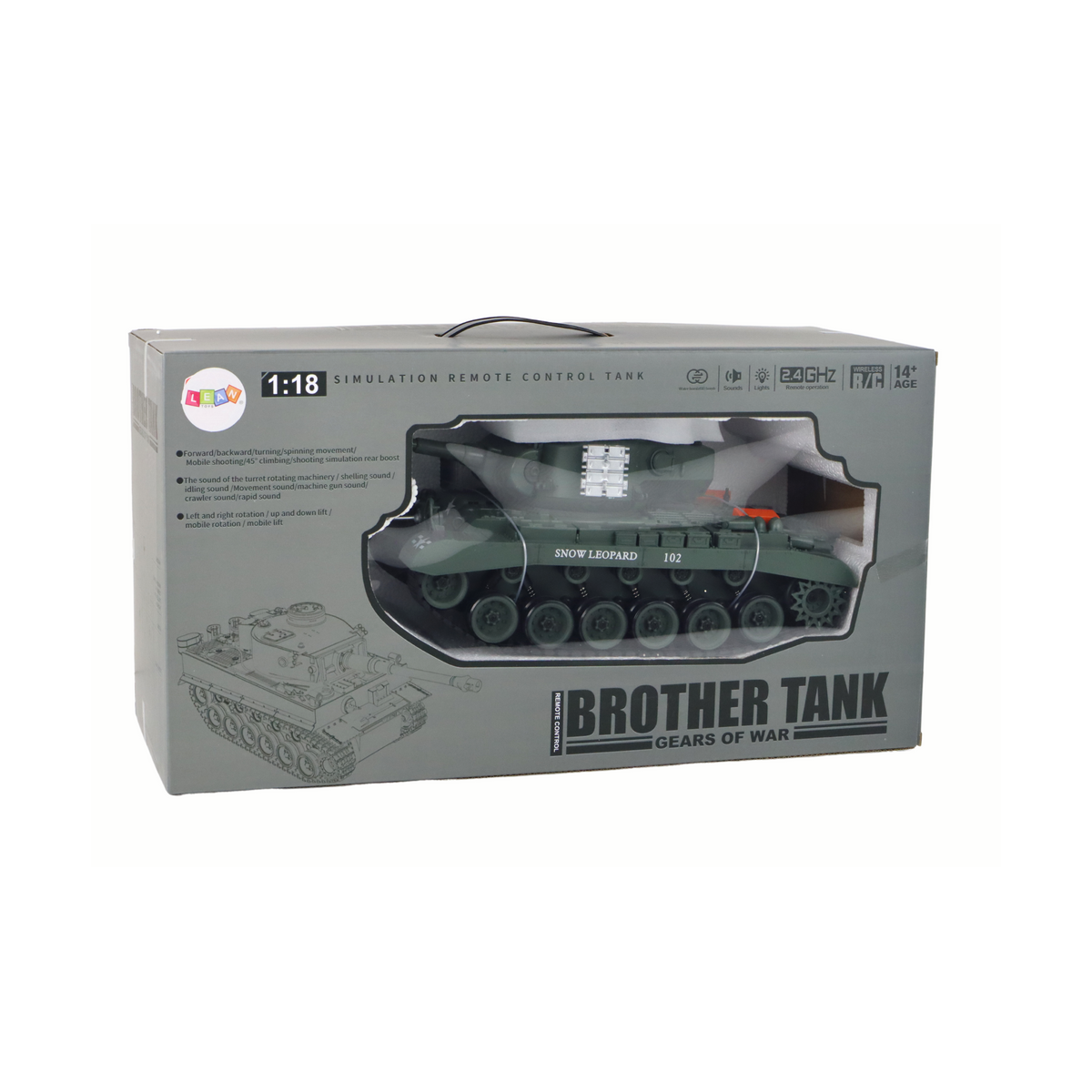Czołg Leopard RC Zdalnie Sterowany Armata 1:18 Sz