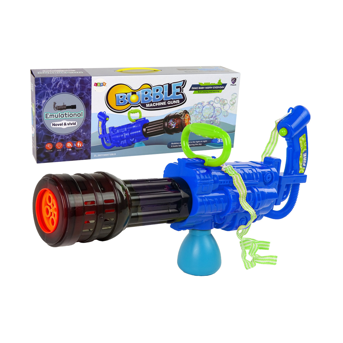 Pistolet Maszyna Do Baniek Mydlanych Niebieski