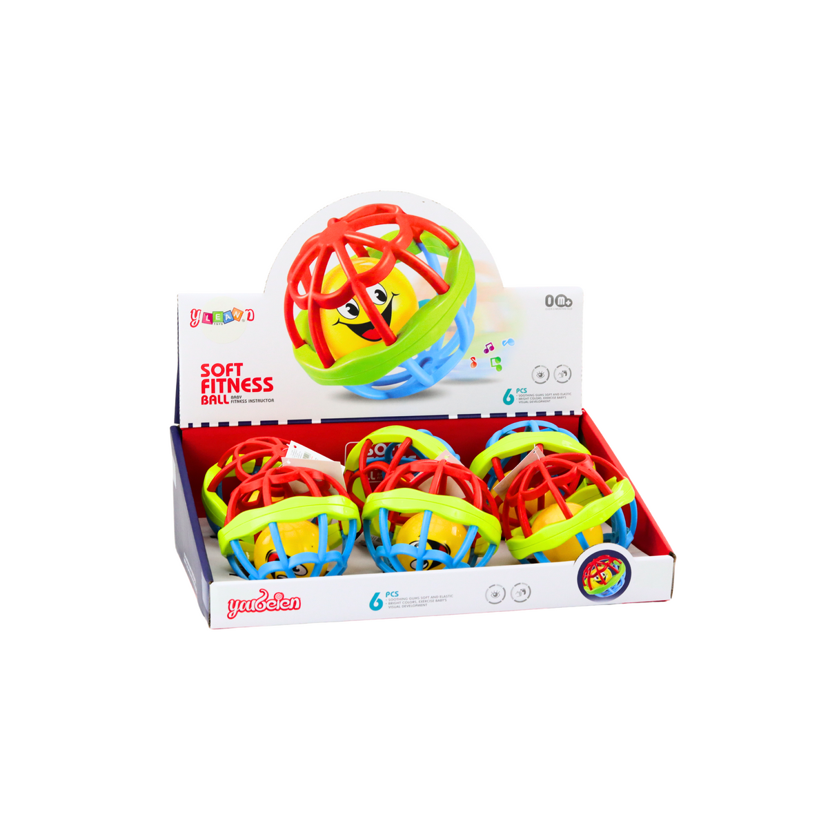 Piłeczka Sensoryczna Grzechotka Gumowa Kolorowa