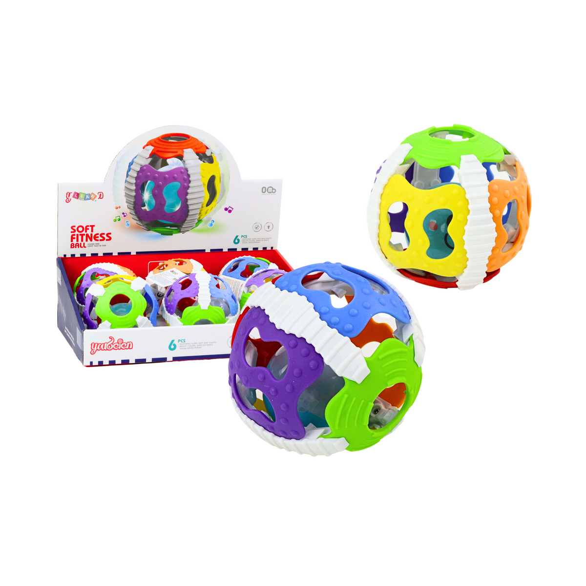 Piłeczka Sensoryczna Dla Niemowląt Gumowa Światłą