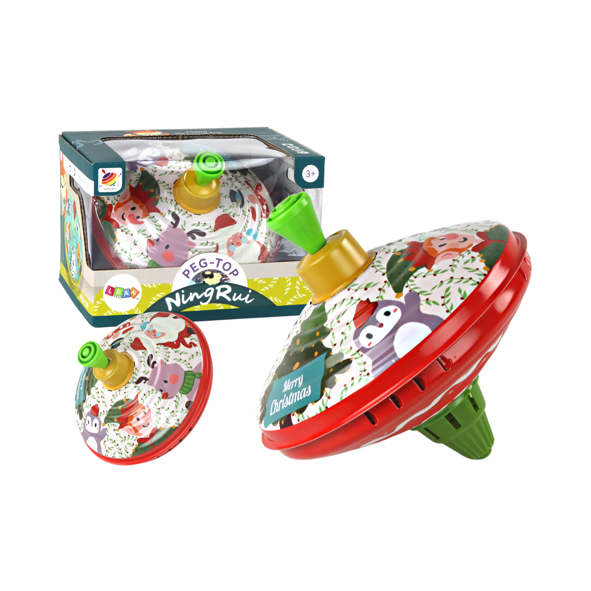 Bączek Metalowy Wirujący Święty Mikołaj Zabawka Tr