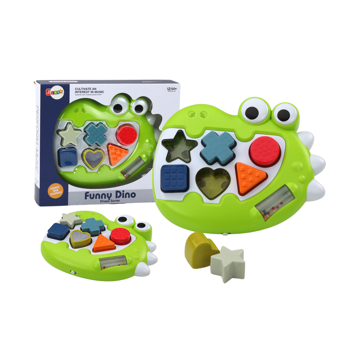 Sorter Dinozaur Sensoryczny Grający Melodie Układa
