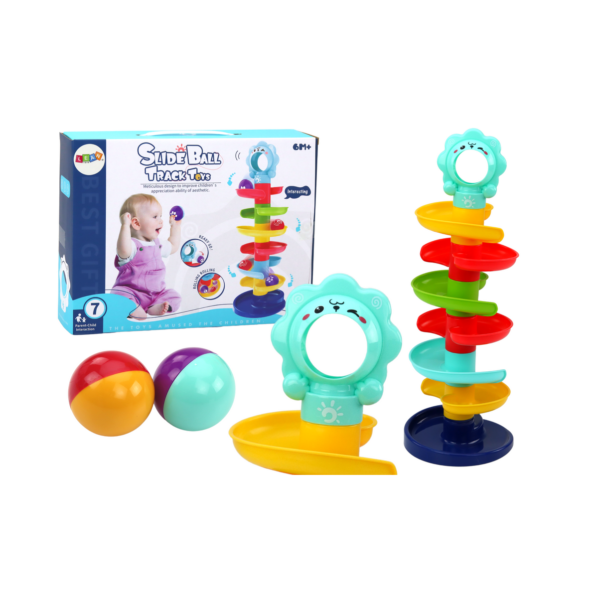 Zjeżdżalnia Tor Dla Kulek Spiralna Wieża Kolorowa