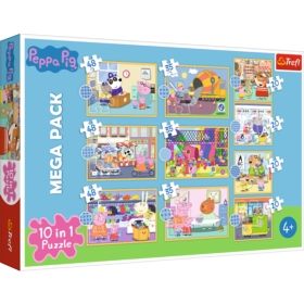 TREFL - PUZZLE 10w1 - POZNAJ ŚWINKĘ PEPPĘ - 90383