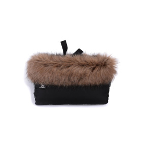 COTTONMOOSE MUFKA MUFF Z FUTERKIEM BLACK