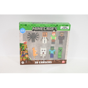 MINECRAFT 3D Erasers 8pack DeluxeBox B 14263