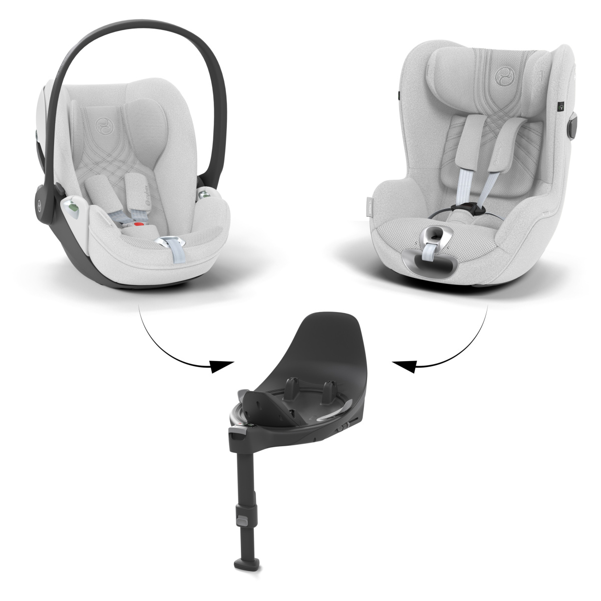 CYBEX CLOUD T I-SIZE PLUS PLATINUM WHITE+ BAZA T