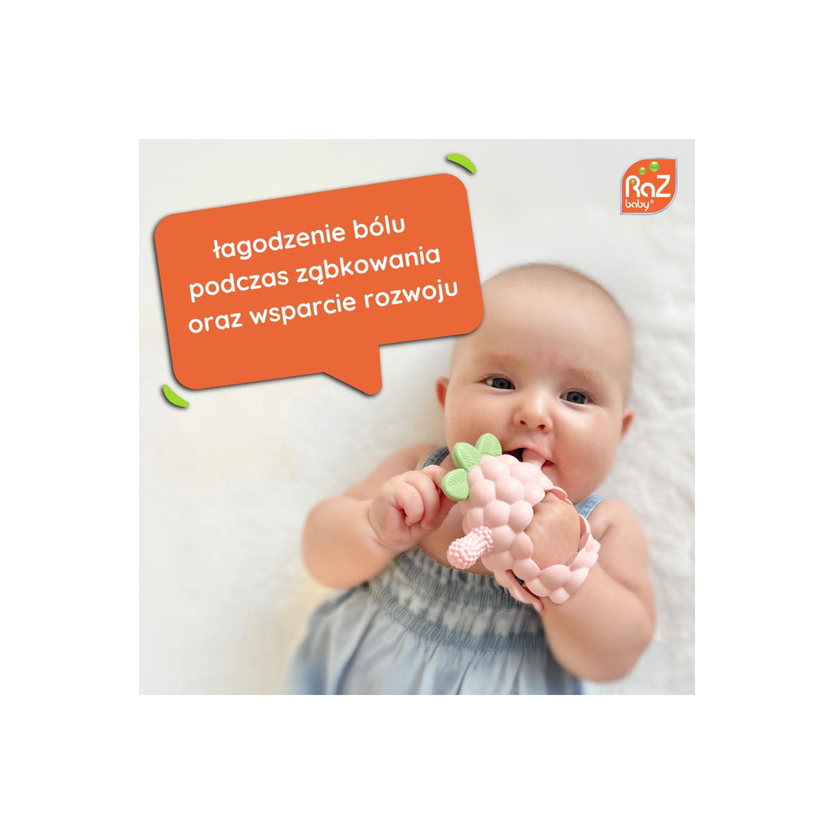 RAZBABY SILIKONOWY GRYZAK GRIP CZERWONY
